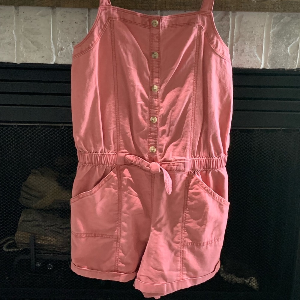 Girls pink romper